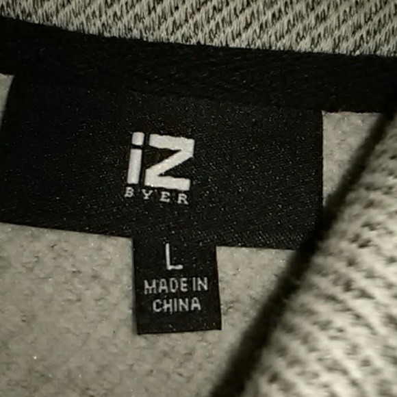 IZ BYER MID LENGTH WOOL TYPE GREY COAT  SZ LRG - Picture 2 of 8